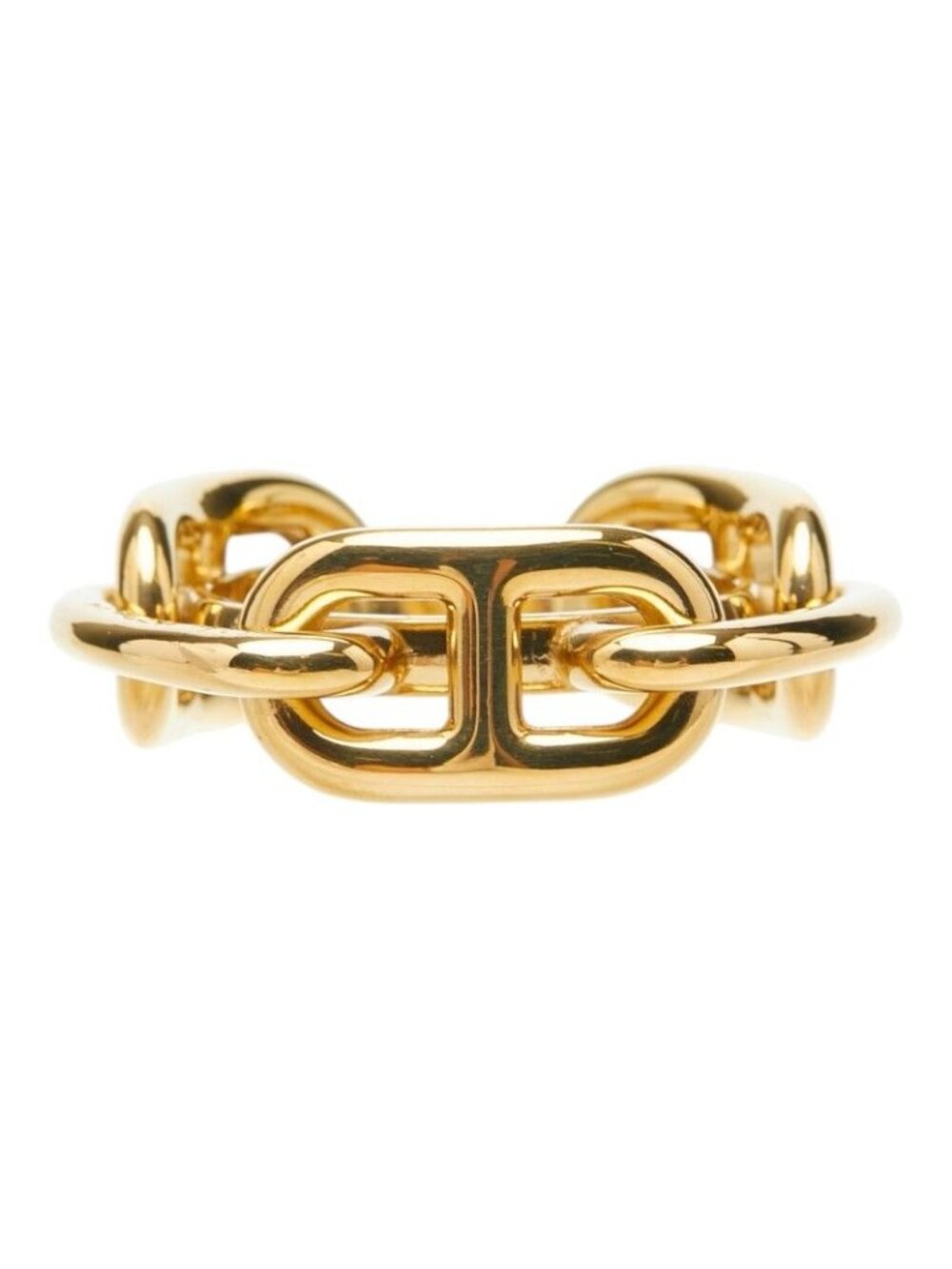 Hermes Legato Chaine D'ancre Scarf Ring Gold Plated